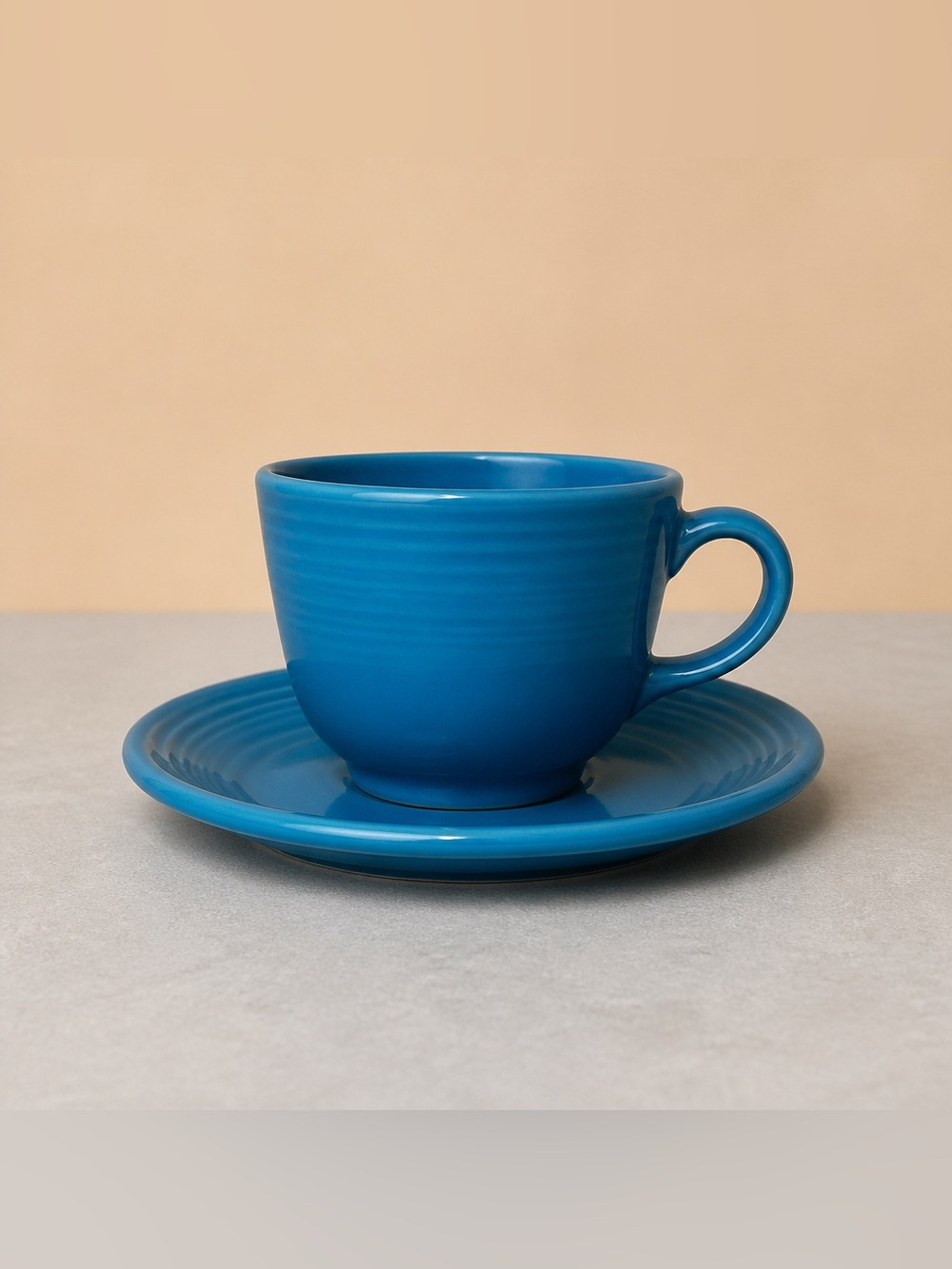Peacock Blue Homer Laughlin Fiesta Fiestaware Teacup and Saucer set